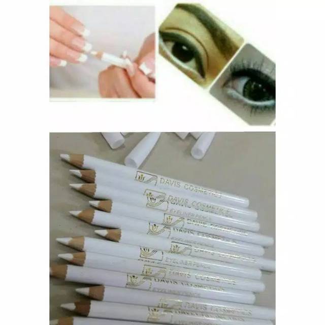 Medan Termurah Pencil white &amp; Silver eyebrow eyeliner or nail davis