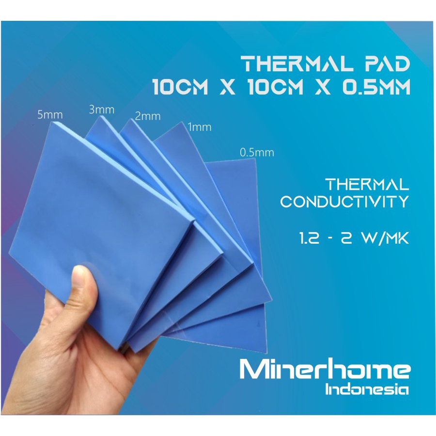 Thermal Pad 10cm x 10cm x 0.5mm CPU VGA Processor High Quality