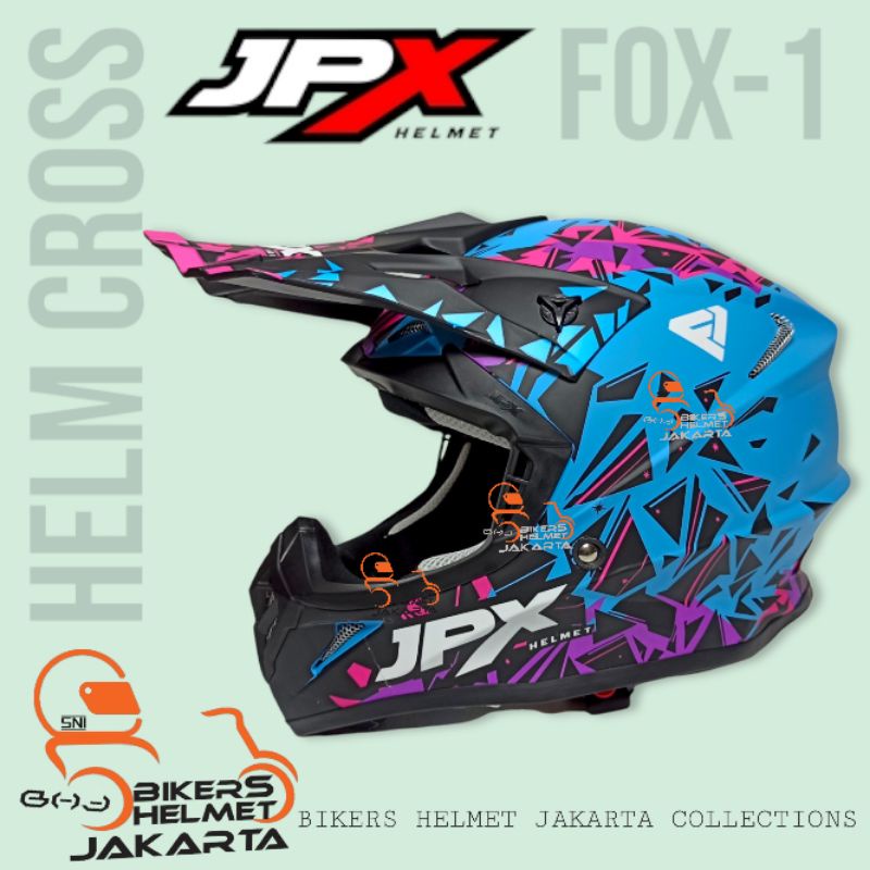 JPX HELM CROSS X33 LIGHT BLUE DOFF TRAIL SUPER CROSS