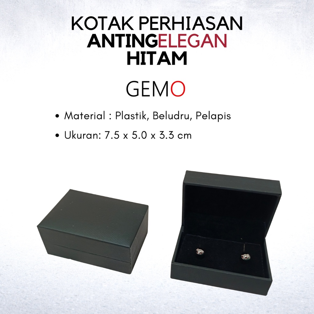 Kotak Perhiasan Elegan Hitam Set , Box Cincin, Kalung, Gelang, Anting, Liontin, Tempat Jewelry Murah, Unik, Lucu untuk Tempat Wadah Seserahan / Akad Pernikahan / Hantaran Tunangan Harga Paling Cocok untuk Aksesoris Emas Berlian/ Perak Permata