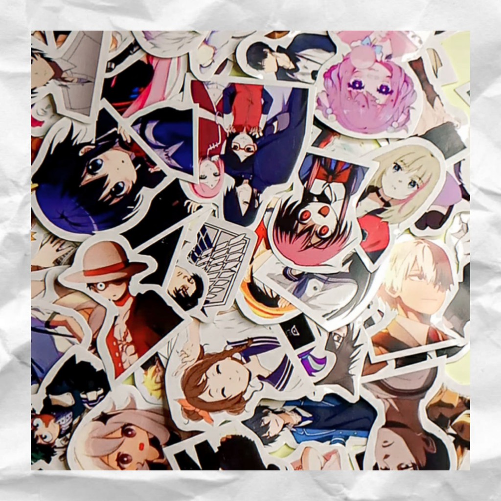 

(min 20pcs) sticker anime/sticker anime random/sticker jujutsu naruto sao aot hxh dll /sticker wibu