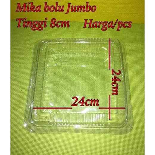 PLASTIK MIKA JUMBO BOX KOTAK TEMPAT MIKA PLASTIK BENING BOLU BESAR MIKA BOLU JUMBO