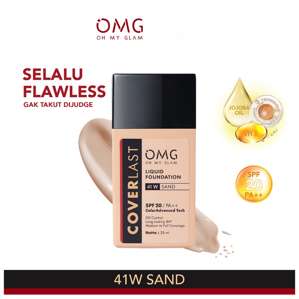 OMG Oh My Glam Coverlast Liquid Foundation SPF 20 25mL