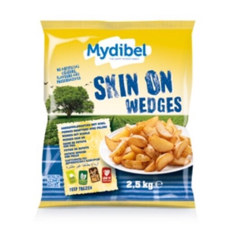 MYDIBEL Kentang Skin On Wedges / Friend Fries [2,5Kg]