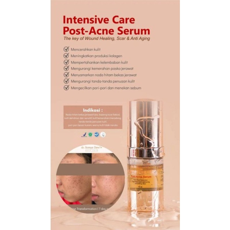 POST ACNE SERUM DR SORAYA DEVI SKINCARE