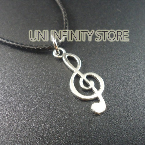 JWNE0270 Kalung Kunci G Melodi Musik Perak Perunggu Unisex Pria Wanita Cowok Cewek Silver Bronze G Chord Music Necklace