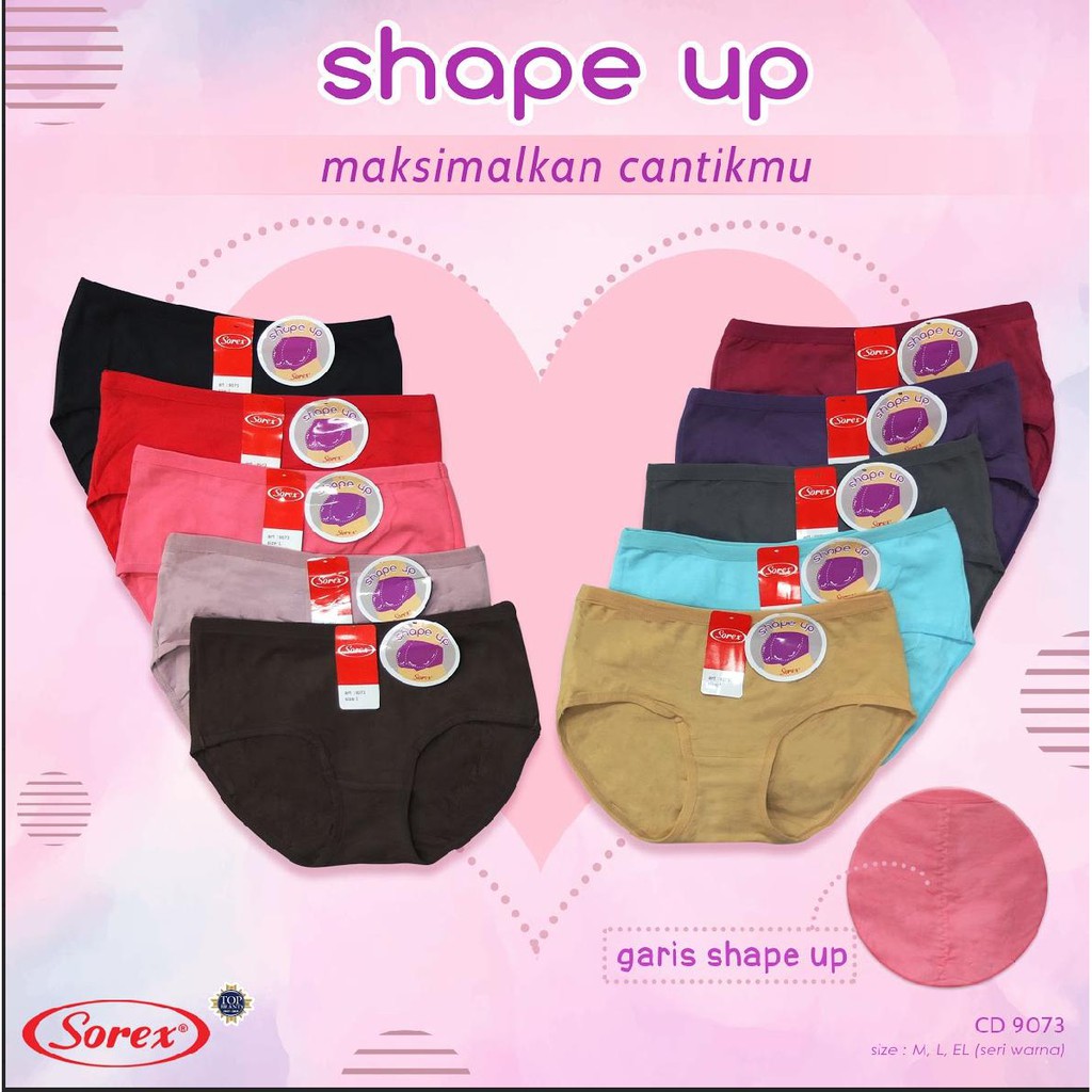 CELANA DALAM 9073 SOREX SHAPE UP / 9073 M , L , EL / XL