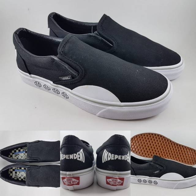 Vans X Independent Slip On Pro Black White