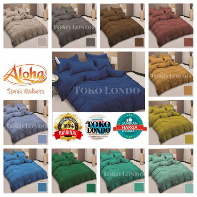 Sprei Polos Lady Rose ALOHA King size &amp; Queen uk 180x200 &amp; 160x200 Sprei Polos Kingkoil Emboss Hotel MURAH