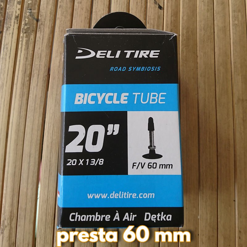 Ban Dalam Sepeda Deli Tire 20 x 1-3 per 8 FV60 Presta Minion Lipat