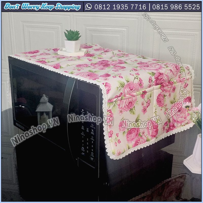 COVER MICROWAVE/TUTUP MICROWAVE/OVEN MOTIF SHABBY
