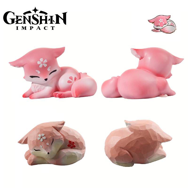 Game Genshin Impact Yae Miko Plush Toy Fox Soft Throw Pillow Stuffed Anime Pink Fox Cosplay Yae Miko Plushies Kids Xmas Gift