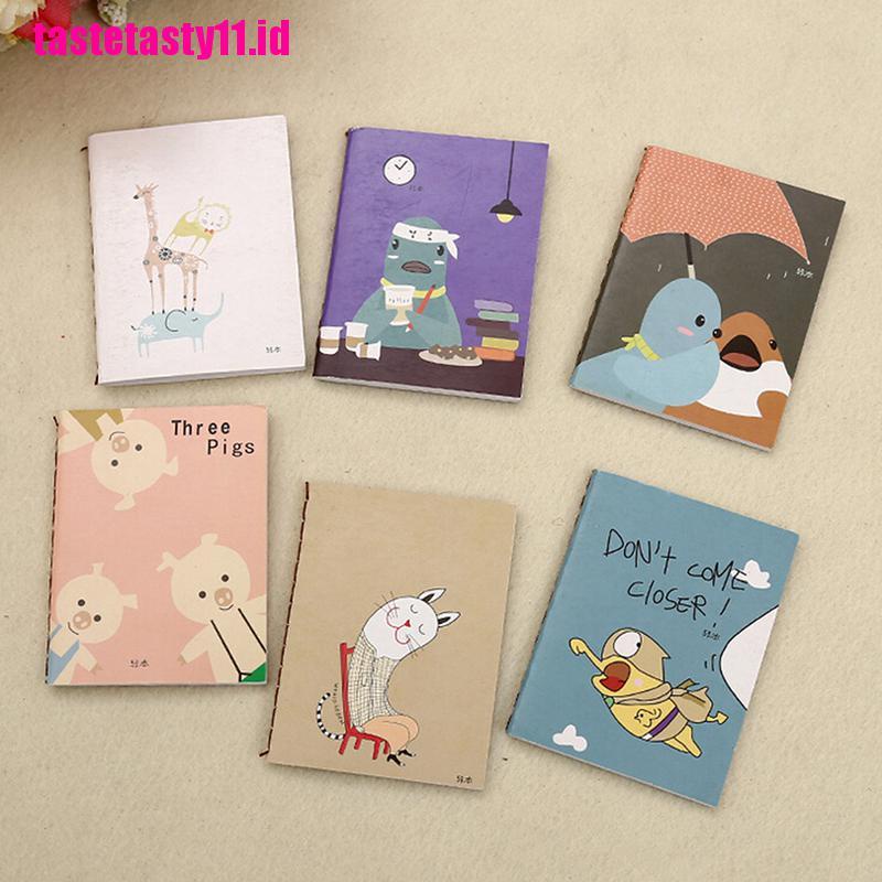 1 Pc Buku Catatan / Diary / Jurnal Mini Motif Kartun Lucu