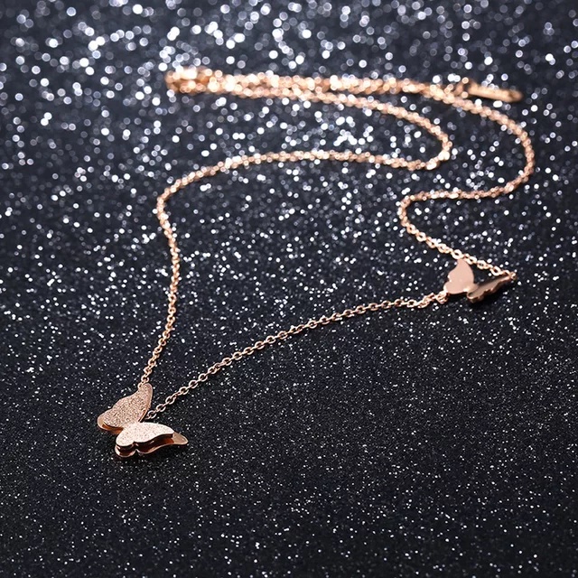 Sdoso Jewelry - Butterfly Necklace Stainless Steel with 18K Gold Plating/ Kalung PREMIUM IMPORT