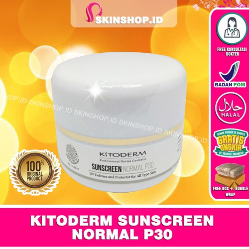 Kitoderm Sunscreen Normal P30 Cream 10gr Original / Krim Tabir Surya Normal SPF 30 Pink BPOM Aman