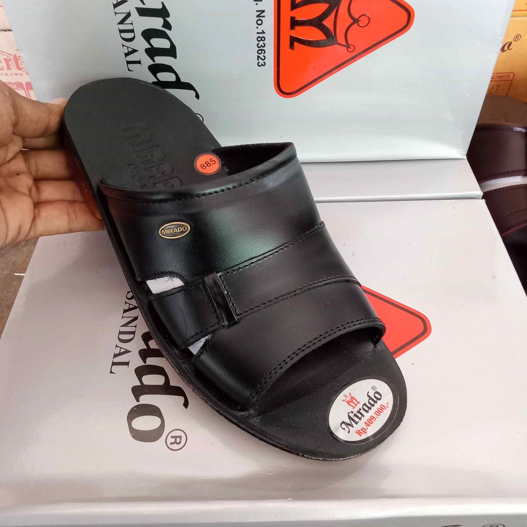 sandal pria kulit asli mirado original sandal slop kulit sandal pria fashions sandal  slop mirado or