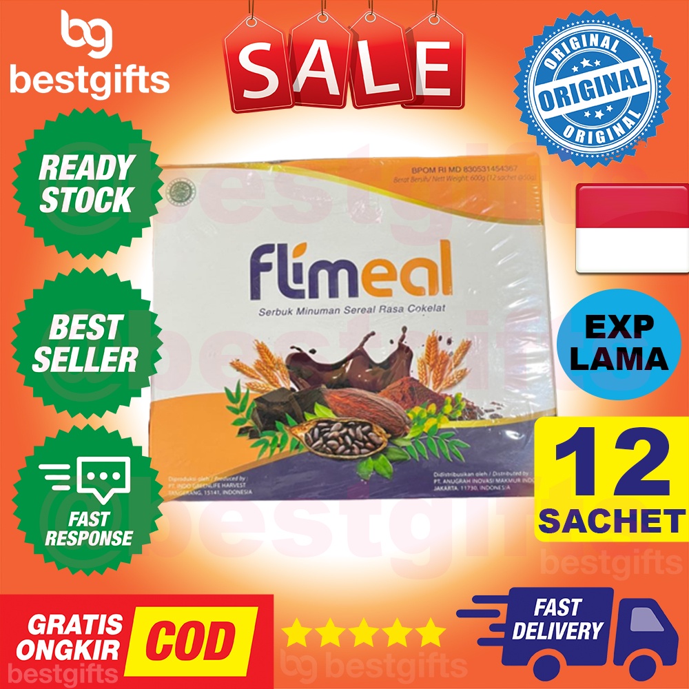 FLIMEAL MINUMAN PENGGANTI MAKANAN (MEAL REPLACEMENT) BY FLIMTY - 1 BOX (isi 12 SACHET) - COKLAT