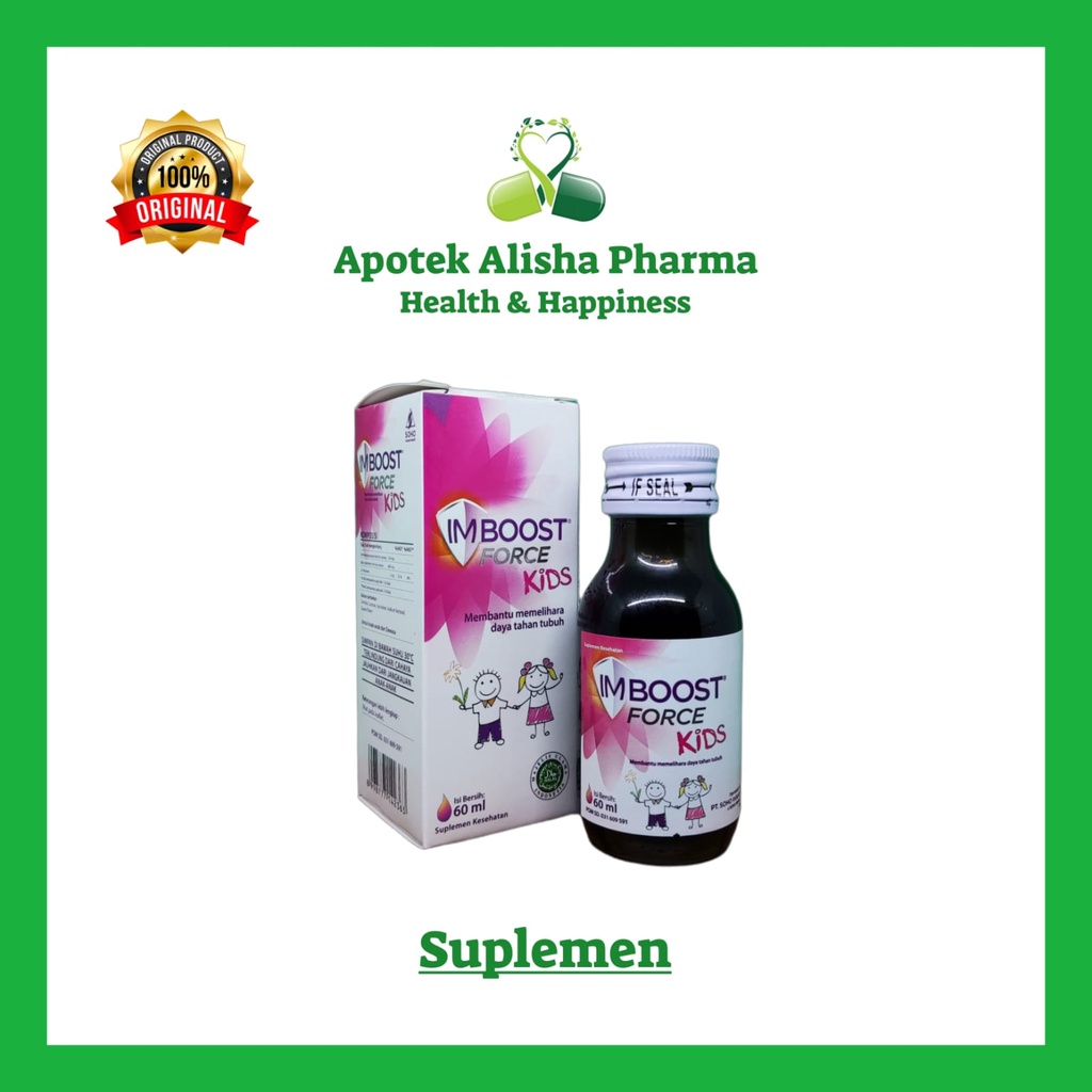 IMBOOST FORCE KIDS SIRUP 60 ml &amp; 120 ml - Membantu Memelihara Daya Tahan Tubuh Imbost Imbos Imbus Force Syrup