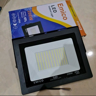 EMICO LAMPU SOROT LED 200 W / FLOODLIGHT OUTDOOR TEMBAK LAPANGAN TAMAN