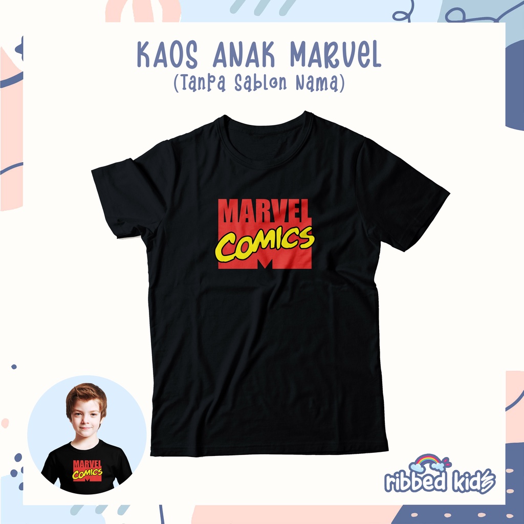 KAOS ANAK LAKI-LAKI MARVEL USIA 1-13 TAHUN by Ribbedkids