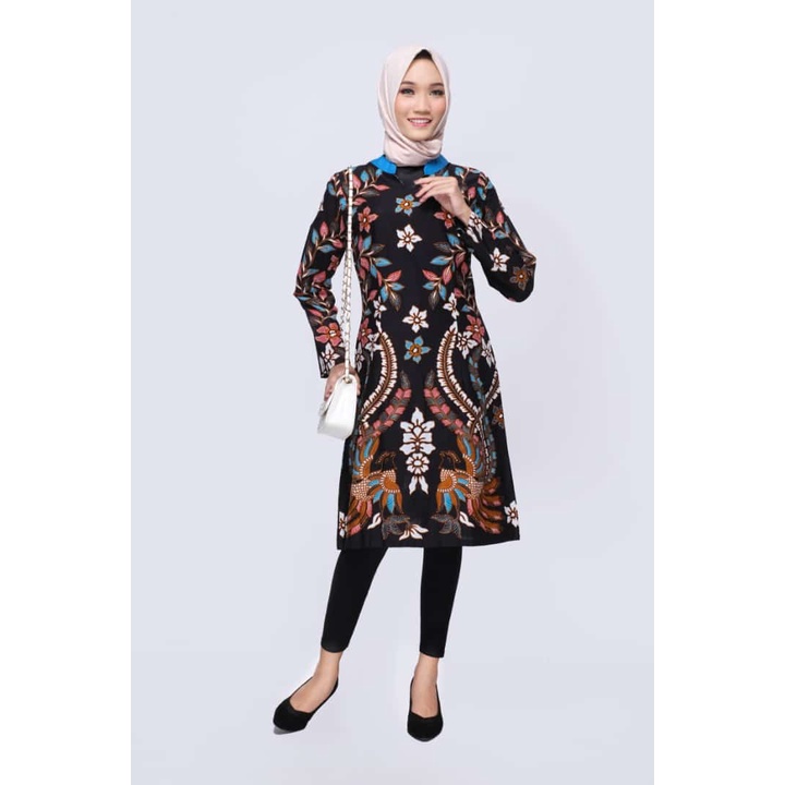 JIHAN HITAM BATIK COUPLE KELUARGA PASANGAN MODERN JUMBO PREMIUM SARIMBIT AYAH IBU ANAK DRESS TUNIK