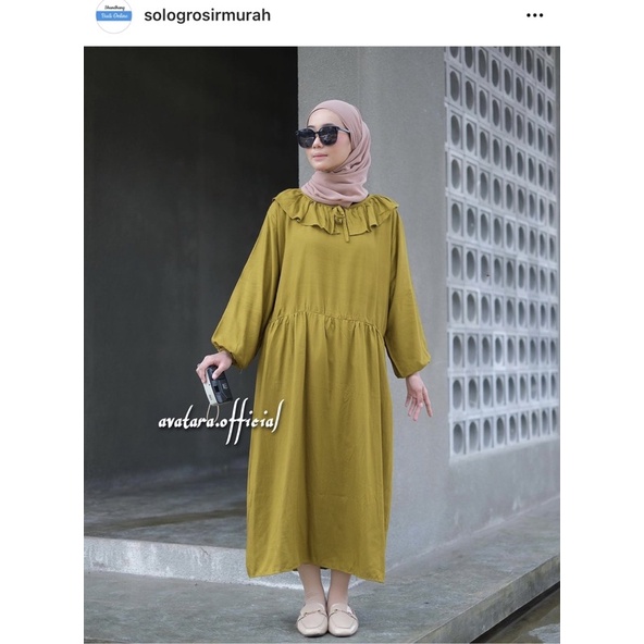 DRESS SORAYA/DRESS WANITA MUSLIM / DRESS LENGAN PANJANG SORAYA