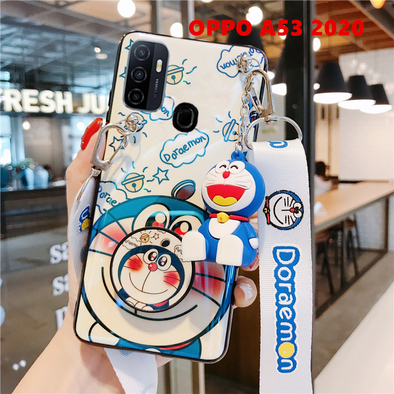 Casing Softcase Oppo A53 2020 Bahan Silikon Motif Kamera Lucu Dengan Tali Lanyard Shopee Indonesia