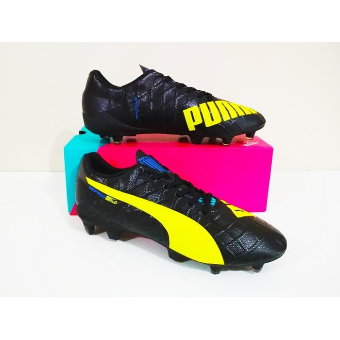 Olahraga SEPATU BOLA Puma Speed SL Komponen FG Grade Ori (Black Volt)