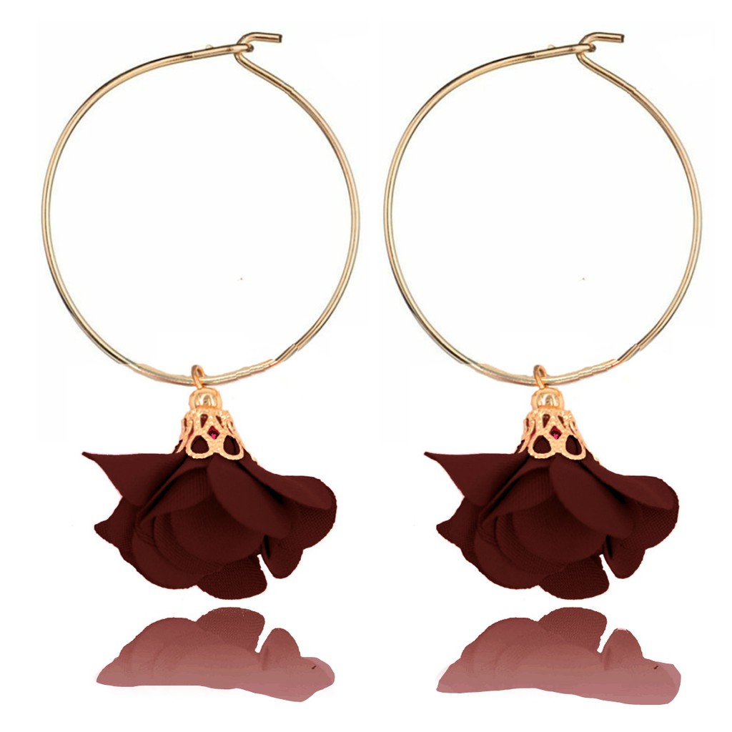 Anting Fashion Style Korea Model Hoops Kombinasi Bunga MISS 55