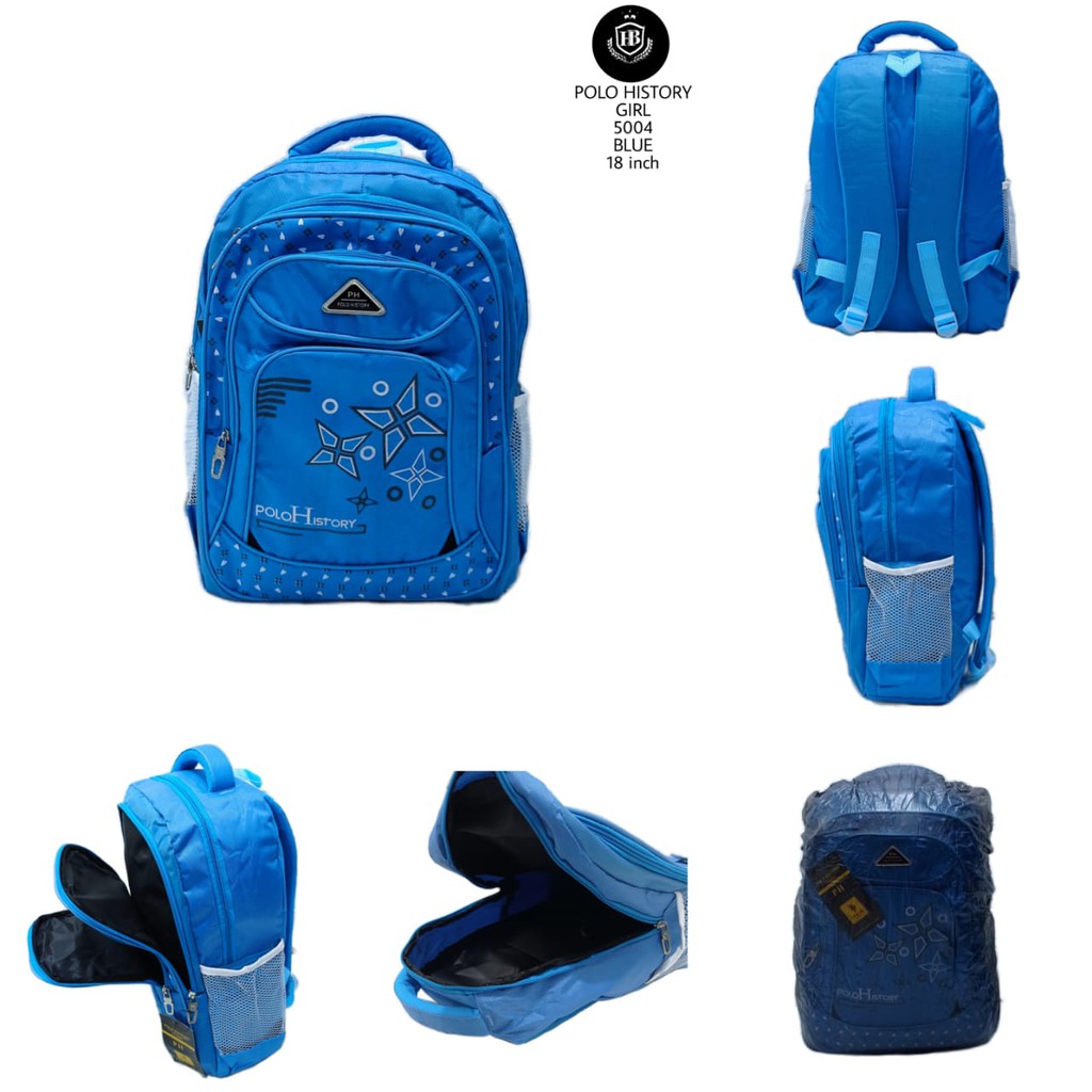 Tas Ransel Sekolah Laptop Anak Perempuan (Girls) Polo History 5004 18 Inch