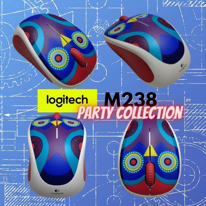 Mouse Logitech Wireless M238 Party Ophelia Owl Original Second Murah