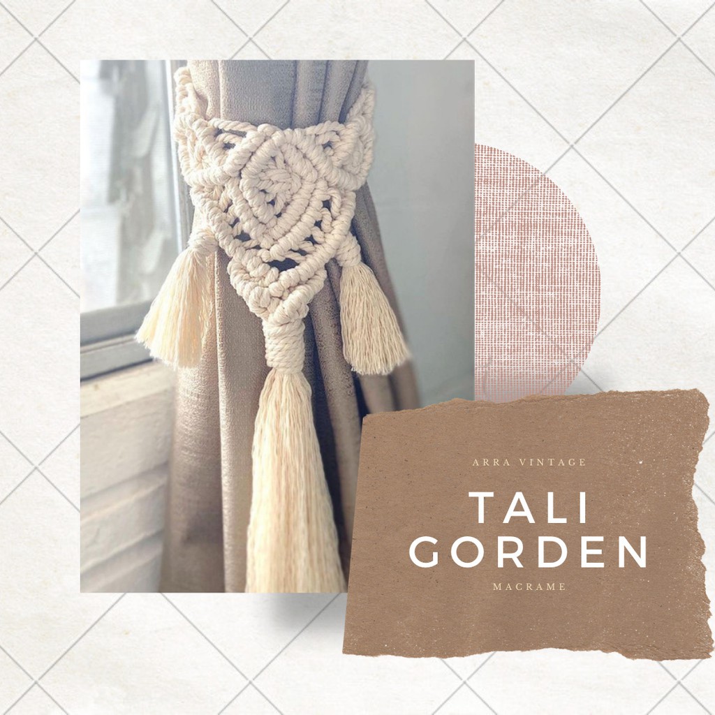 Tali Gorden/Kait Gorden/Ikat Horden/Hordeng/ Macrame Model Melingkar