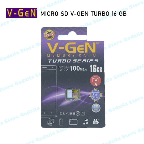 Micro SD VGen 16 GB Class 10 TURBO | microSD V-Gen 16GB Class10