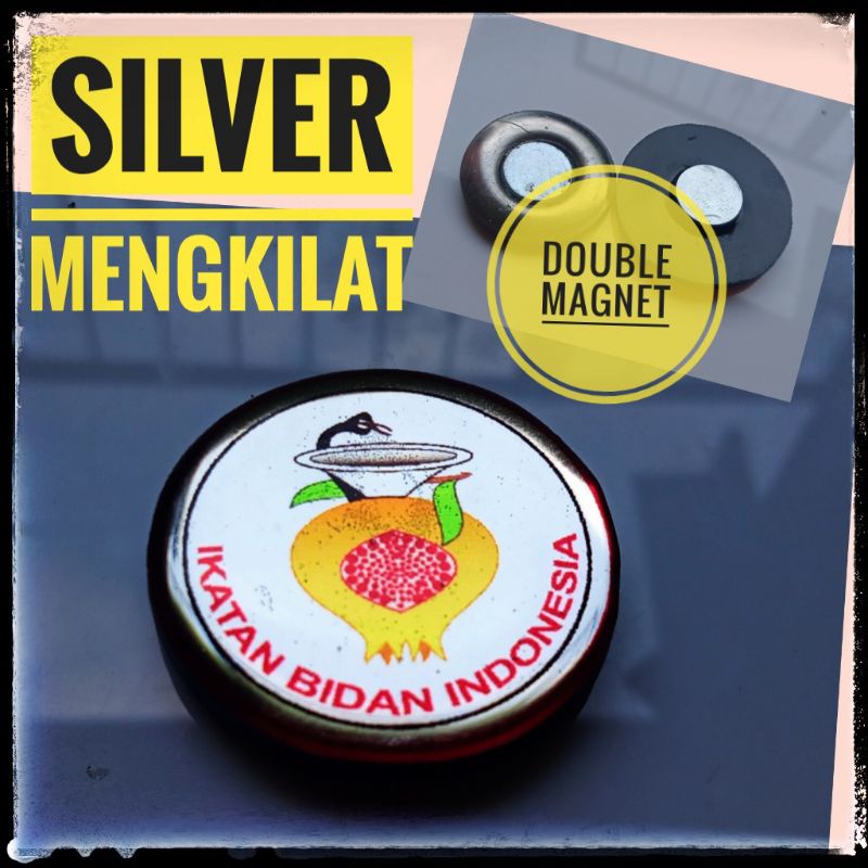 Pin IBI - Ikatan Bidan Indonesia - Peniti &amp; Double Magnet