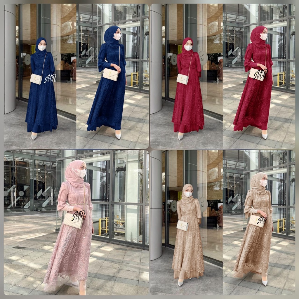 FASHION MUSLIM PAKAIAN WANITA TERLARIS DRESS GAMIS MAXY ZEFANYA MR ADA VIDEO REAL PICT