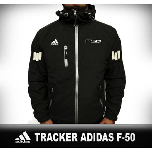 Jaket Tracker Waterproof Windbreaker Adidas F-50 Black