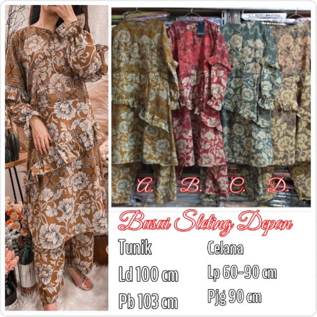 SETELAN CELANA DAN TUNIK. PAKAIAN IMPORT BUSUI SLETING. BAJU ORI GRATIAS