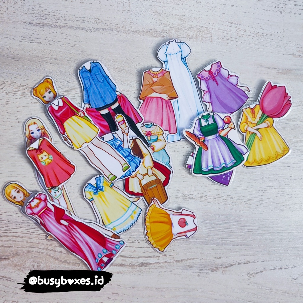 [busyboxes.id] Busy Page Paper Doll / Bongkar Pasang / Mainan BP