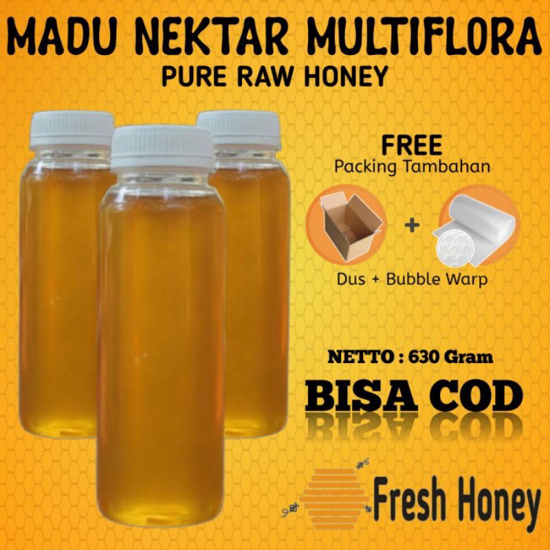 

Madu Asli Murni 630gr Nektar Multiflora 100% Pure Raw Honey