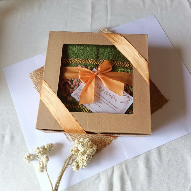 Hampers Sajadah Packing Cantik Gift Box Paket Sajadah Single untuk Hampers Pernikahan/Wedding