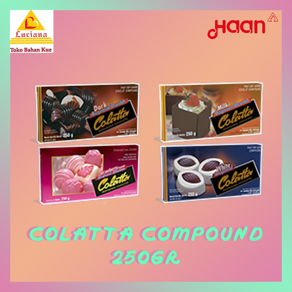 

COKLAT COLATTA 250gr - Coklat Compound Colatta Dark, Strawberry, White, Milk Chocolate