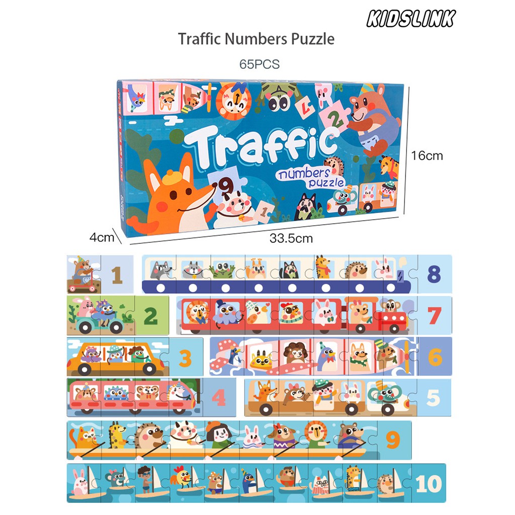 Mainan Edukasi 3D Puzzle Kartun Lucu Angka Funny Cartoons With Number