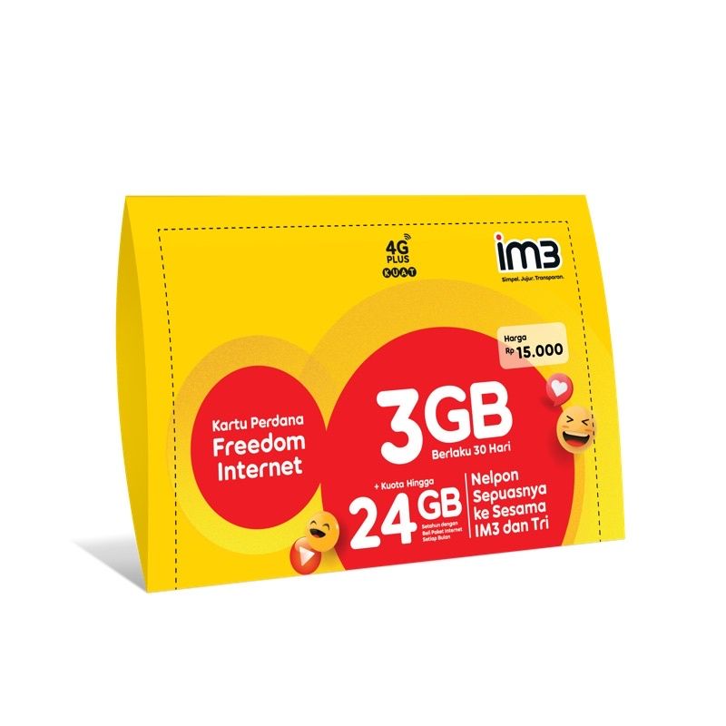Kartu Perdana Indosat 2 GB Usage dan 3 GB Usage