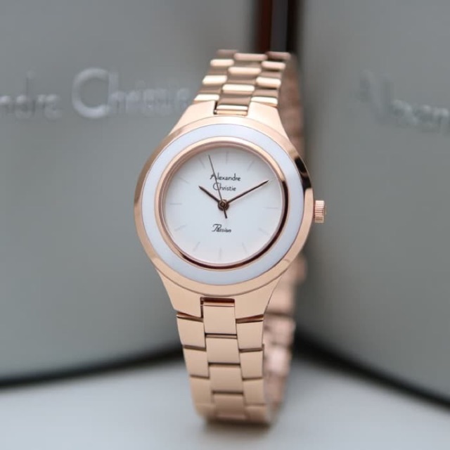 Jam Tangan Wanita/Cewek Alexandre Christie AC 2821 Rosegold.Original Garansi Resmi 1 Tahun