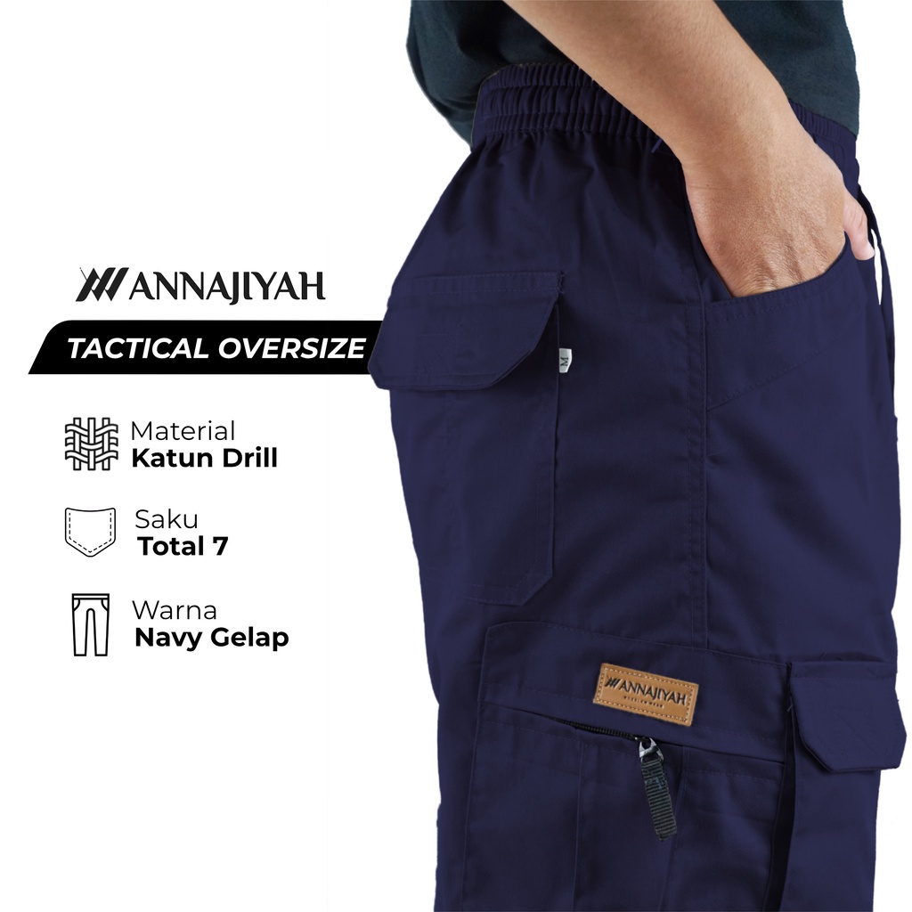 Celana Sirwal TACTICAL ANNAJIYAH Pria Dewasa model Cargo Tempur Outdoor Laa Isbal