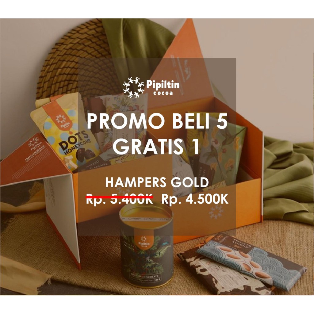 

Pipiltin Cocoa Hampers Ramadhan GOLD Cube - Promo Beli 5 Gratis 1