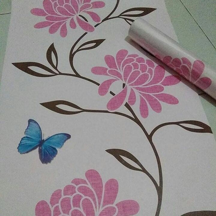 Terbaru Wallpaper Ranting Bunga Sakura Pink Sticker Dinding Uk