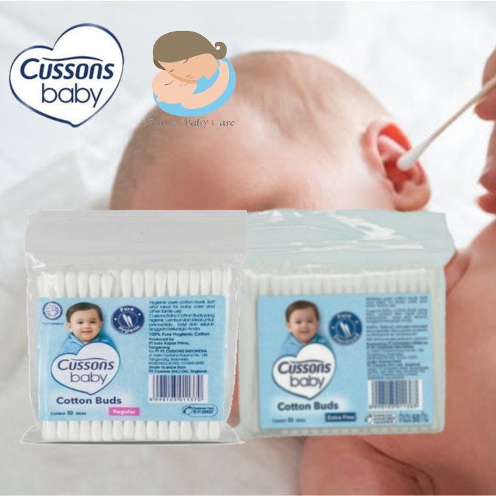 Cussons Baby Cotton Buds Reguler / Extra Fine / 50 pcs / 100 pcs / Korek / Pembersih / Kuping Bayi