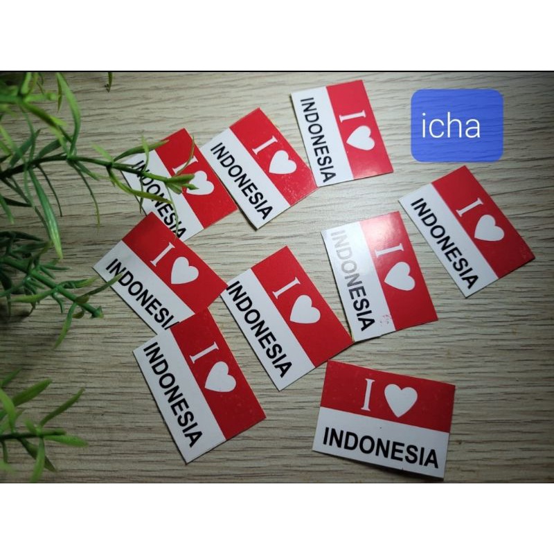 Jual 30 Pcs Sticker Tempel Pipisticker Bendera Merah Putihsticker I Love Indonesiasticker