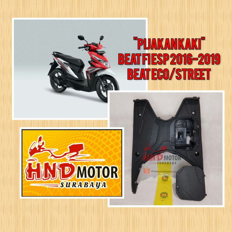 Pijakan Kaki Motor Beat Fi Esp Eco Street 2016 2017 2018 2019 | Lantai Atas + Tutup Aki Beat Fi 2016